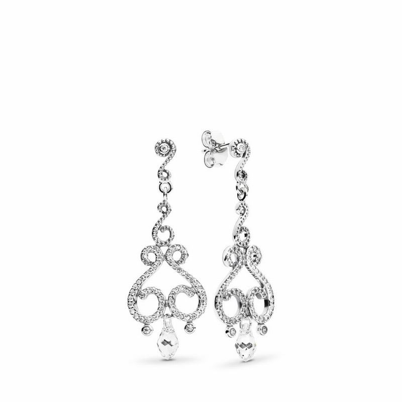 Pandora Australia Swirling Chandeliers Drop Earrings - Sterling Silver | CYGWJI802